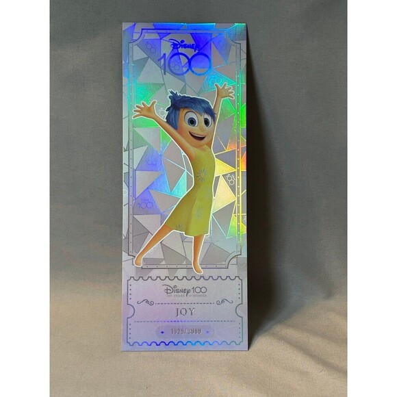 Inside Out Joy Disney100 Kakawow Refractor Ticket Jumbo Card Limited Ed. #1029 - Picture 1 of 6